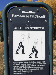 Parcourse FitCircuit Infograph Achilles Stretch