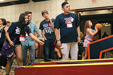 Teens play games at Teen Reception