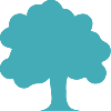Teal tree icon