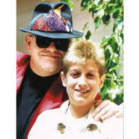 Ryan White with musician Elton John