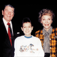 Ryan White with President Ronald Reagan and First Lady Nancy Reagan