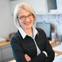 Ulrike Reiss, MD, Director of the Division of Clinical Hematology and director of the St. Jude’s Hemophilia Treatment Center (HTC), smiling