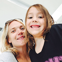 Kari Peepe with daughter Scarlett