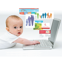 Baby on laptop - Steps for Living