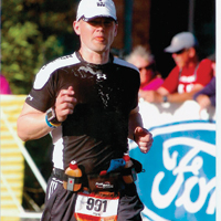 Mark Spalding running in triathlon