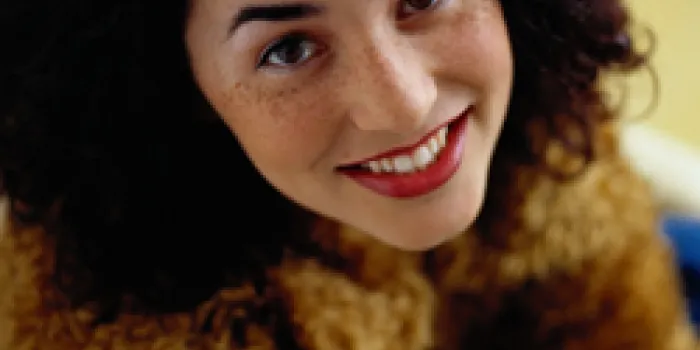 Woman smiling at camera