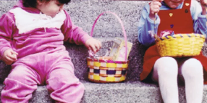 Teresa D’Ambrosio (right) and her sister as children