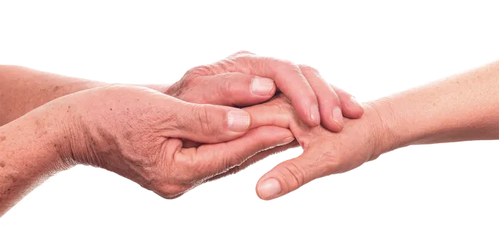 Older couple's hands
