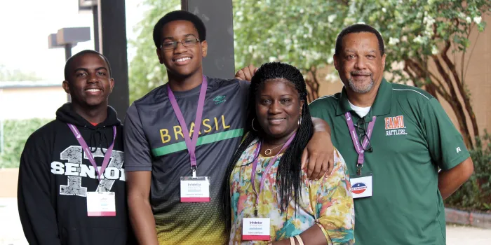 The Williams family of Tallahassee, Florida, at one of NHF's Inhibitor Summits.