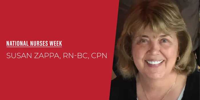 Spotlight on HTC Nurses: Susan Zappa, RN-BC, CPN