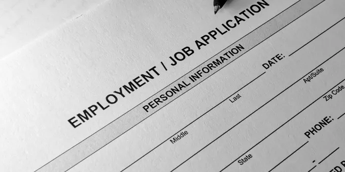 Photograph of Employment Application