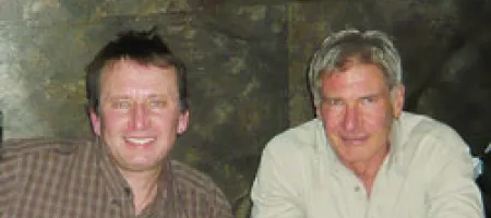 Researcher William H. Velander, PhD, and actor Harrison Ford