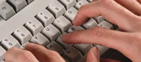 Typing on computer keyboard