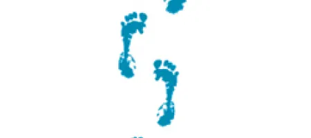 Footprints from baby to adult