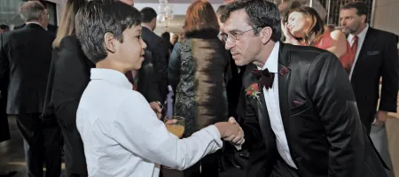 Milo Cedeno and Michael Tarantino, MD at the NHF Red Tie Soiree held May 9 at Current at Chelsea Piers in New York