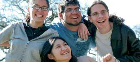 Group of youths at an NYLI teen retreat in Texas.