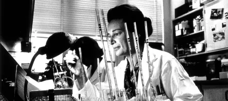 Judith Graham Pool in the laboratory