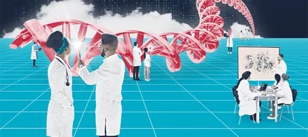 Medical professionals working on gene therapy treatments