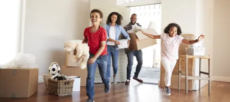 Family moving into new home