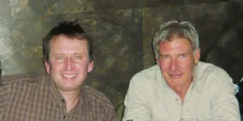Researcher William H. Velander, PhD, and actor Harrison Ford