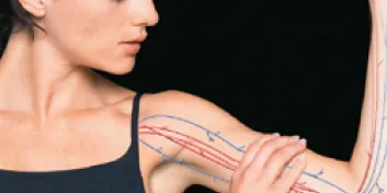 Woman showing strong arm