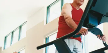 Older man on treadmill