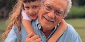 Grandpa with hemophilia with granddaughter